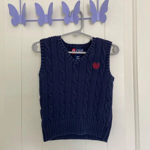 NWOT | CHAPS boy’s blue knit sweater vest — 24 months‎